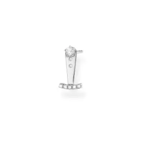 Image of Silver Zirconia Single Ear Jacket H2152-051-14