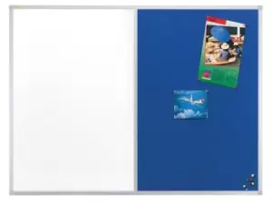 Image of ValueLine Combiboard whiteboard/felt 90 x 60cm & blue