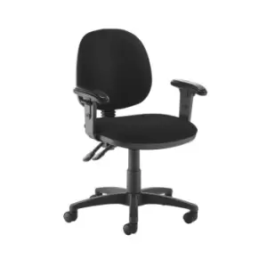 Image of Dams MTO Jota Medium Back PCB Operators Chair with Adjustable Arms - Curacao Blu