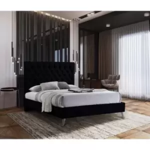 Image of Casana Bed King Plush Velvet Black
