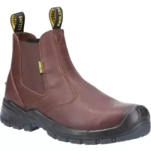 Image of Amblers Unisex Adult Leather Safety Boots (4 UK) (Brown) - Brown