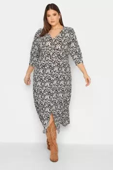 Image of Floral Print Split Front Dress