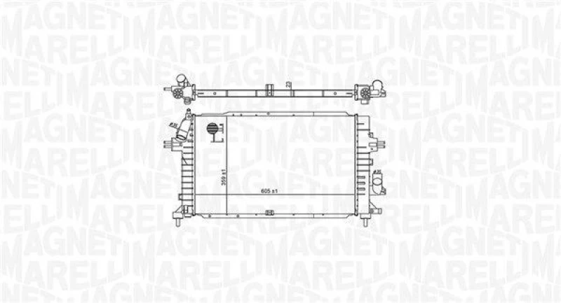 Image of MAGNETI MARELLI Engine radiator MAGNETI MARELLI 350213176100