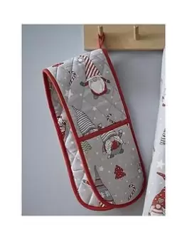 image of Catherine Lansfield Christmas Gnomes Double Oven Glove