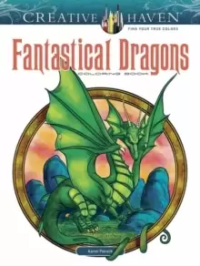 image of Creative Haven Fantastical Dragons Coloring Book