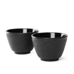 Image of Tea Cups Jang Design Cast Iron Set of 2" Black
