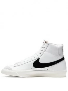 Image of Nike Blazer Mid '77, White/Black, Size 3, Women