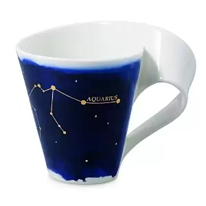 image of Villeroy & Boch NewWave Stars Mug Aquarius, 300ml Blue/White