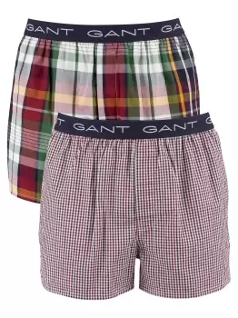 image of 2 Pack Checked Woven Boxers