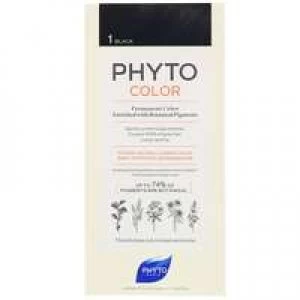 Image of PHYTO COLOR: Permanent Hair Dye Shade: 1 Black