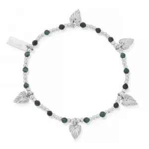 Image of Leaf Heart Malachite Bracelet SBMFB3240