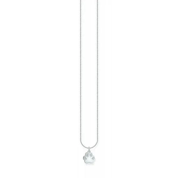 Image of Thomas Sabo Sterling Silver Basics White Zirconia Necklace KE2215-051-