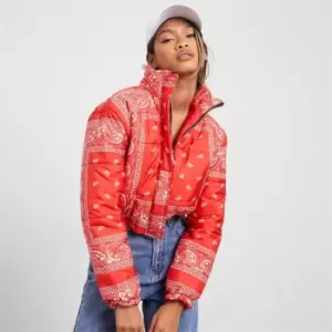 I Saw It First Paisley Print Bomber Jacket - Red