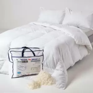 Image of Duck Feather and Down All Seasons Single Size Duvet - White - Homescapes