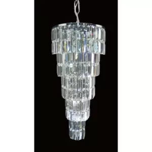 Image of Impex Padua 7 Light Polished Chrome Lead Crystal Ceiling Pendant