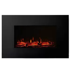 image of Focal Point Charmouth Glass Effect Electric Fire - Black