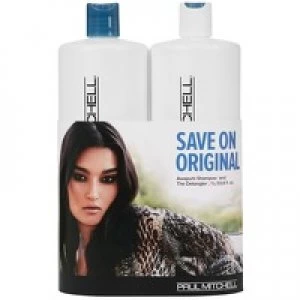 image of Paul Mitchell Original Awapuhi Shampoo 1000ml and The Detangler 1000ml