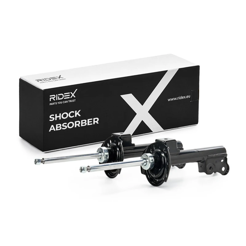 Image of RIDEX 854S0915 Shock absorber Front Axle Left, Gas Pressure, Twin-Tube, Suspension Strut, Top pin Shock Absorber (854)