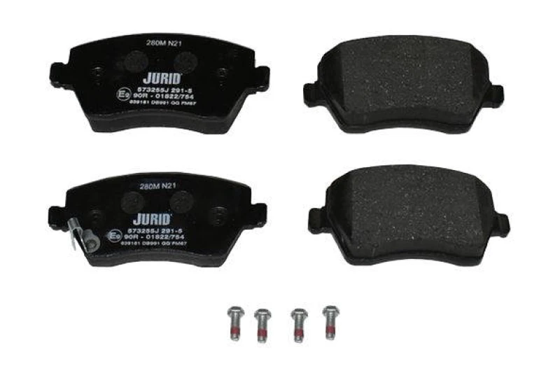 Image of JURID 573255J Brake pad set with acoustic wear warning, with accessories Brake Pad Set,disc brake (402)