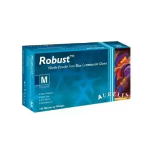 image of Aurelia 93896 Nitrile Gloves, Powderfree Blue S Pk100