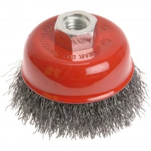 Image of Faithfull Crimped Wire Cup Brush 100mm M14 Thread
