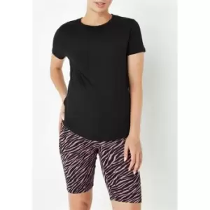 image of Missguided Zebra Print Maternity Cycling Shorts 2 Pack - Multi