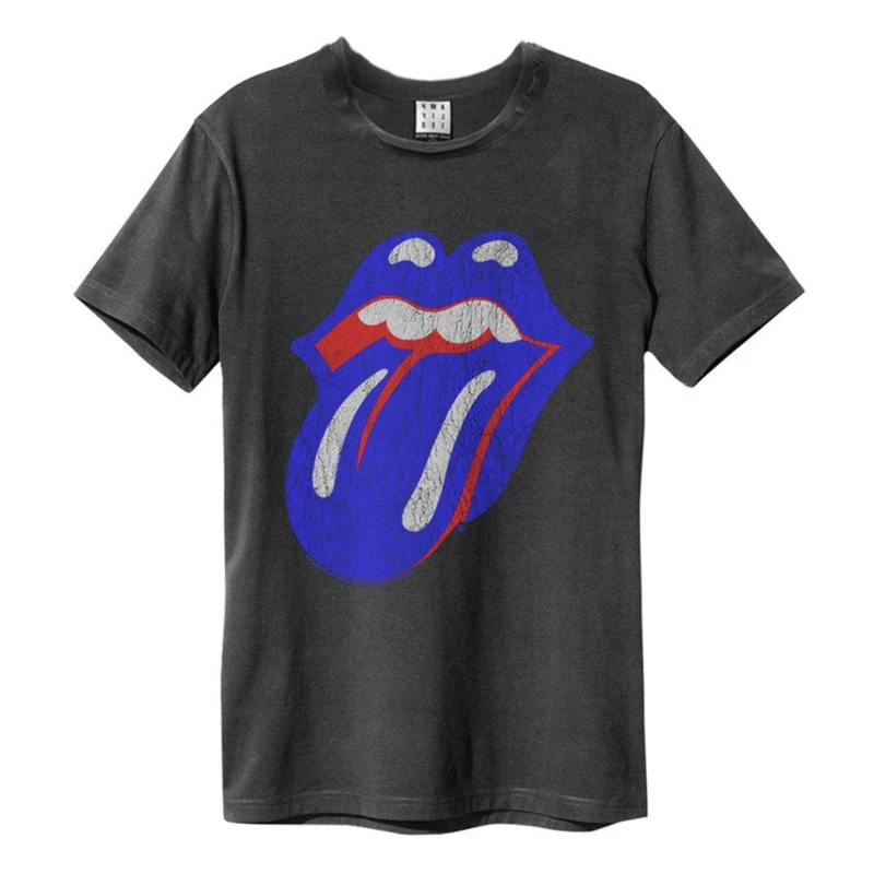 Image of Amplified Amplified Men Blue And Lonesome The Rolling Stones T-Shirt in Charcoal Size: X-Small Charcoal XS Male 5063527284112