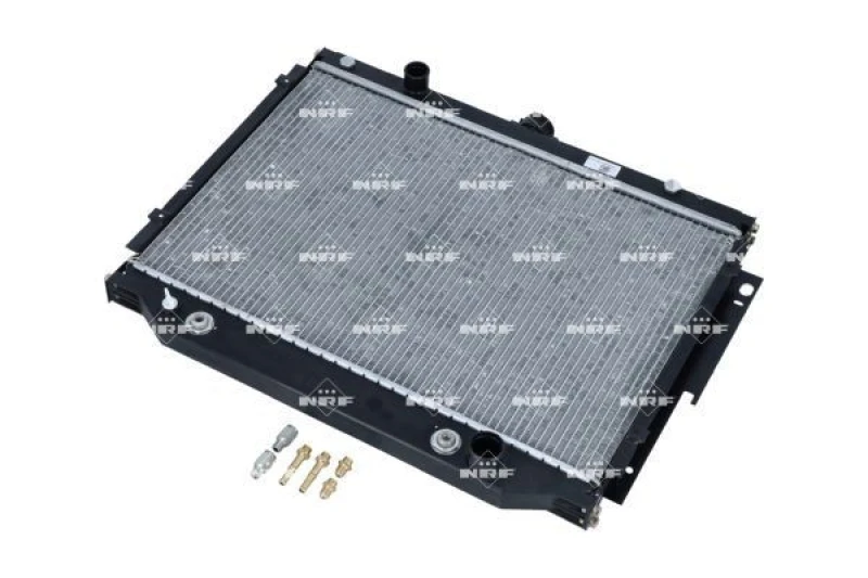 Image of NRF 50349 Engine radiator EASY FIT Brazed cooling fins, Aluminium, with adapter Aluminium Radiator,engine cooling (470)