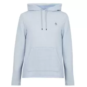 Image of Original Penguin Jacquard Over The Head Hoodie Mens - Blue