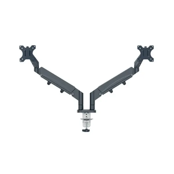 image of Leitz Ergo Dual Monitor Arm Dark Grey 65370089