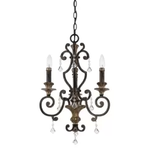 Image of 3 Bulb Chandelier Hanging Pendant LIght Heirloom LED E14 60W Bulb