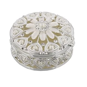 Sophia Silverplated & Pearl Trinket Box - Floral