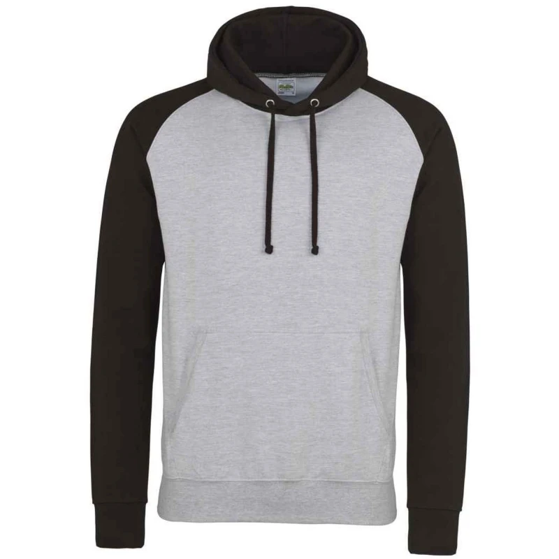 Image of AWDis AWDis Men Baseball Hoodie in Grey Size: Small Grey S Male 5063527836748