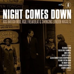 image of Night Comes Down 60s British Mod R&B Freakbeat & Swinging London Nuggets by Various Artists CD Album