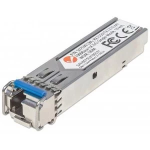 image of Intellinet Gigabit Fibre WDM Bi-Directional SFP Optical Transceiver Module 1000Base-Lx (LC) Single-Mode Port 10km WDM (Rx1550/Tx1310) Fiber Equivalent