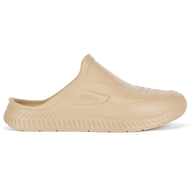 Image of Boss Mens Titanium-R Rubber Water-Friendly Pool Sliders Open Beige male 5 (39)