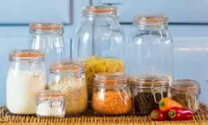 Image of Argon Tableware Glass Storage Jars, Biscuit Jar, 70ml Three