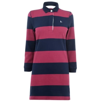 image of Jack Wills Worlington Rugby Dress - Damson/Navy