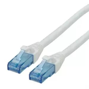 Image of Roline Unshielded Cat6a Cable Assembly 2m, White, Male RJ45