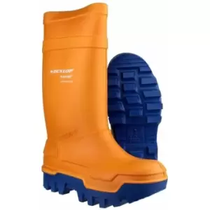 Image of Dunlop C662343 Purofort Thermo + Full Safety Wellington / Mens Boots / Safety Wellingtons (10 UK) (Orange) - Orange