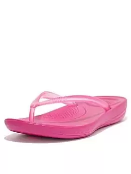 Image of FitFlop Iqushion Transparent Flip-flops, Rose, Size 6, Women