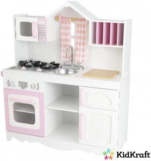 image of KidKraft Modern Country Wooden Play Kitchen