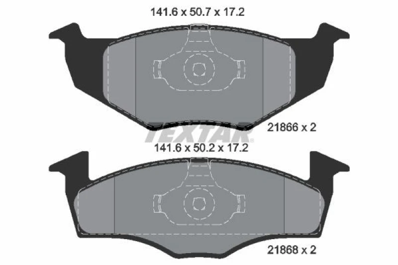 Image of Brake pad set TEXTAR 2186602