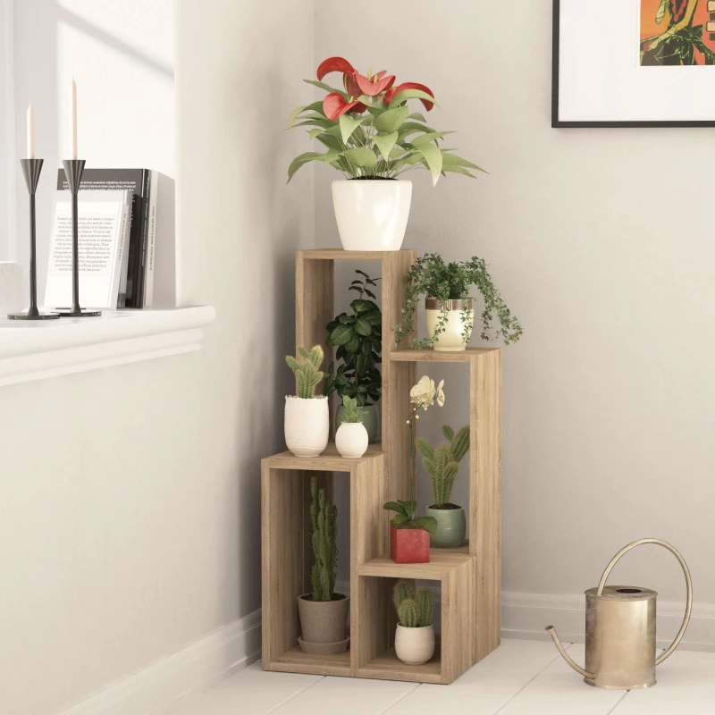 Image of Decortie Sule' Modern Plantstand Multipurpose H 89cm in Natural Size: 1 Pack Natural Unisex 1 Pack