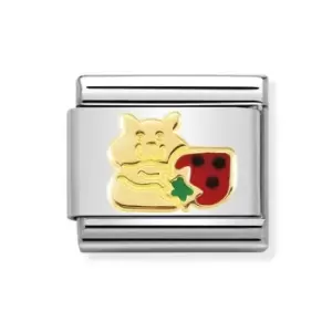 Image of Nomination Classic Gold Hamster with Strawberry Charm
