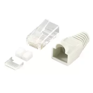 image of LogiLink MP0021 wire connector RJ45 Gray, Transparent