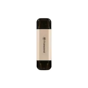 image of Transcend JetFlash 930C USB flash drive 128GB USB Type-A / USB Type-C 3.2 Gen 1 (3.1 Gen 1) Gold