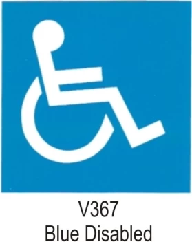 image of Indoor Vinyl Sticker - Blue - Disabled CASTLE PROMOTIONS V367