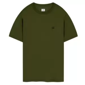 Image of CP COMPANY Short Sleeve Basic Logo T Shirt - Green