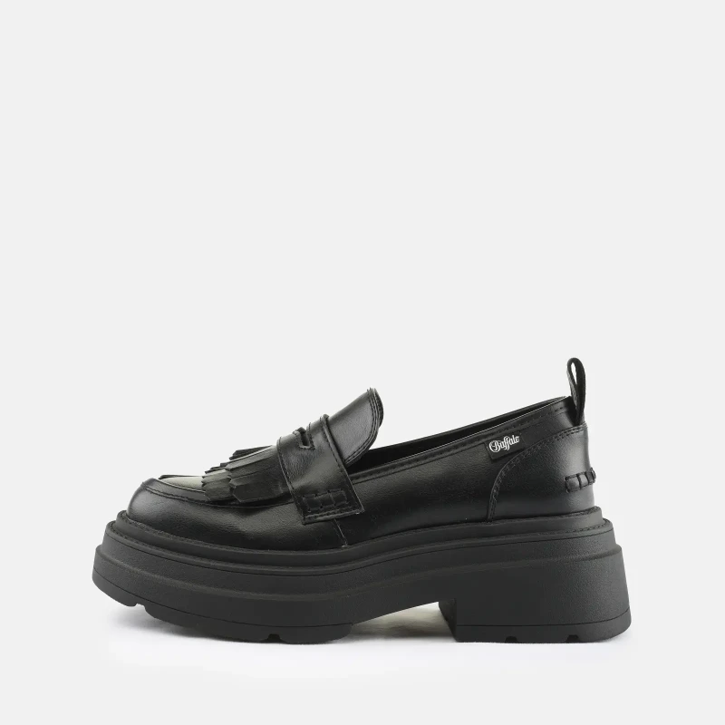 Image of Buffalo Vegan nappa loafers For Her Buffalo Mars Loafer Noir Female 40